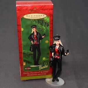 Hallmark Christmas Ornament Harley-Davidson Motorcycles Barbie QXI8554 2000